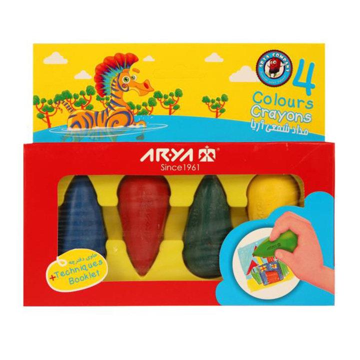 مداد شمعی 4 رنگ آریا کد 44